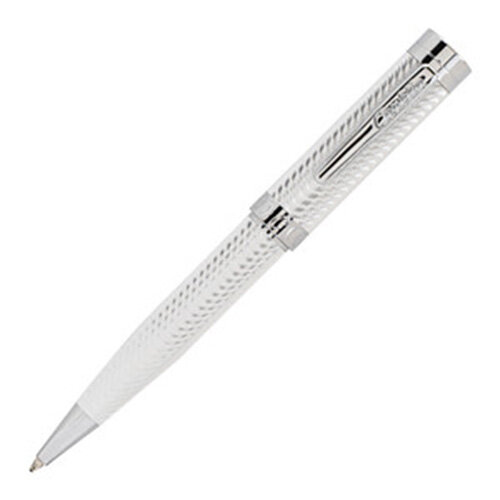 Herringbone Signature Ballpoint Pen Silver