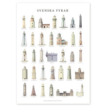 Poster Svenska fyrar 500x700mm